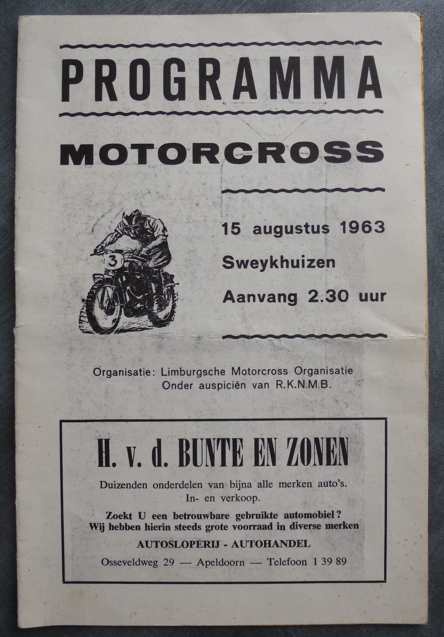 Programmaboekje Sweijkhuizen 1963